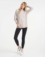 Long-Sleeve Feather Tee | Oyster
