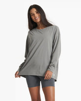 Long-Sleeve Feather Tee | Stormy