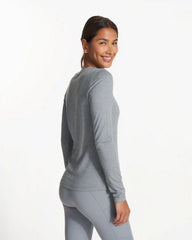 Long Sleeve Lux Crew | Flint Heather