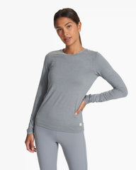 Long Sleeve Lux Crew | Flint Heather