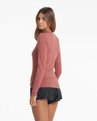Long-Sleeve Lux Crew | Rosewood Heather