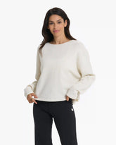 Slouchy Waffle Crew | Natural