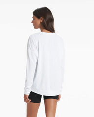 Long-Sleeve Sunrise Crew | White