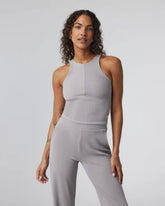 Aston Rib Crop | Soft Pewter