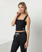 Elevation Square Neck Tank | Black Heather