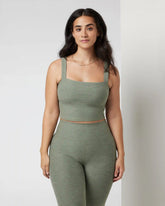 Elevation Square Neck Tank | Pistachio Heather