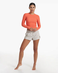 Long Sleeve Dune Crew | Light Papaya
