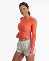 Long Sleeve Dune Crew | Light Papaya