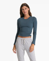 Long-Sleeve Coast Crop | Stone