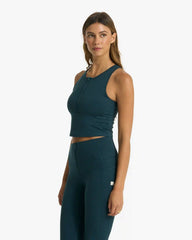 Granite Heathered Zip Tank | Beryl Heather