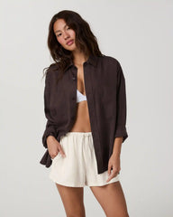 Trestles Twill Button Up | French Roast
