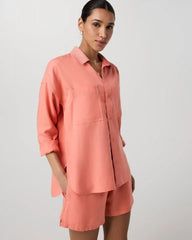 Trestles Twill Button Up | Sun Stone