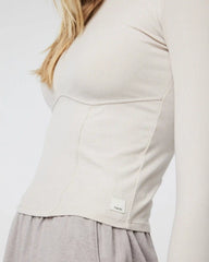 Long Sleeve Pose Corset Top | Dune