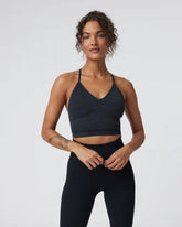 Waffle Seamless Bra | Black