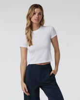 Feather Baby Tee | White