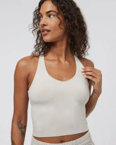 Halo Performance Crop 2.0 | Ecru Heather