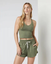 Halo Performance Crop 2.0 | Dark Metal Heather