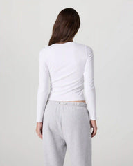 Long Sleeve Pose Cardigan | White