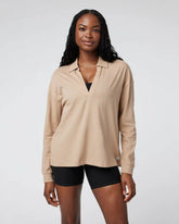 Long Sleeve Sutton Relaxed Polo | Coconut