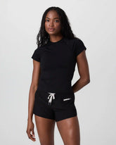 Short Sleeve Surge Seamless Tee | Black
