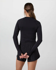 Long Sleeve Surge Seamless Tee | Black