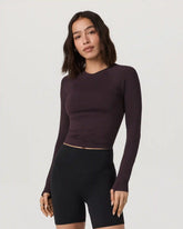 Long Sleeve Surge Seamless Tee | Raisin