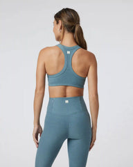 Elevation Racer Bra | Smoke Blue Heather