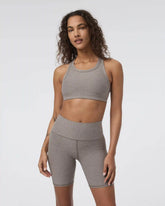 Elevation Racer Bra | Cobblestone Heather
