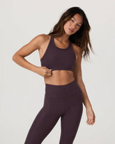 Elevation Racer Bra | Raisin Heather