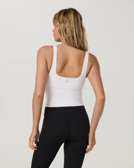 Vuori AllTheForm™ Support Tank | White Tonal