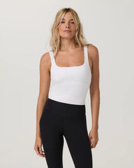 Vuori AllTheForm™ Support Tank | White Tonal