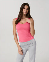 Halo Essential Scoop Tank Long | Sunset Pink Heather