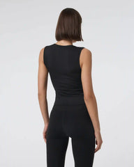 Halo Essential Scoop Tank | Solid Black