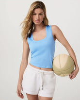 Halo Essential Scoop Tank | Spring Heather