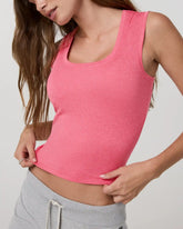 Halo Essential Scoop Tank | Sunset Pink Heather