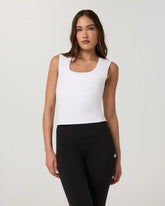 Halo Essential Scoop Tank | White Tonal