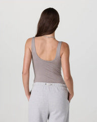 Sleeveless Halo Bodysuit | Cobblestone Heather