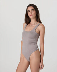 Sleeveless Halo Bodysuit | Cobblestone Heather