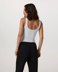 Sleeveless Halo Bodysuit | Pale Grey Heather