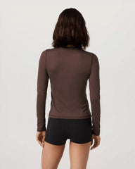 Long Sleeve Lux Crew Tee | Java