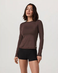 Long Sleeve Lux Crew Tee | Java