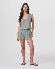 Villa Textured Crop Tank | Laurel
