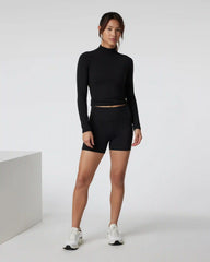Vuori AllTheFeels™ Long Sleeve Mock | Black