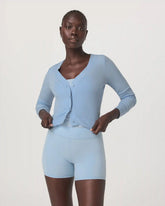 Long Sleeve Pose Mini Cardigan | Crystal Blue