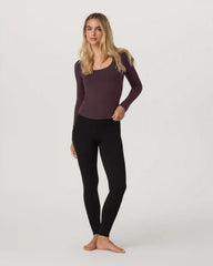 Long Sleeve Halo Essential Scoop | Raisin