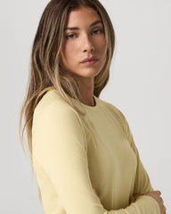 Long Sleeve Pose Crew | Lemon Snap
