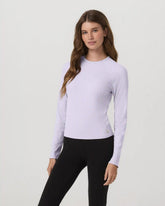 Long Sleeve Pose Crew | Lavender Ice