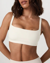 Inversion Rib Bra | Marshmallow