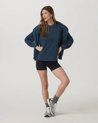 Long Sleeve Heavyweight Cotton Tee | Ocean Blue
