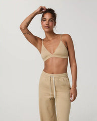 Halo Triangle Bra | Khaki Heather